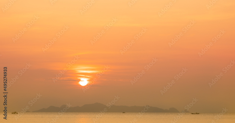 Beautiful orange beach sea sky sunset wallpaper Beautiful orange beach sea sky sunset wallpaper