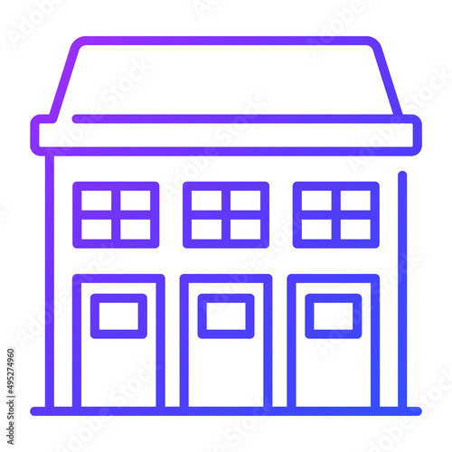 fire station building vector illustration isolated on white background. Architecture business concept.