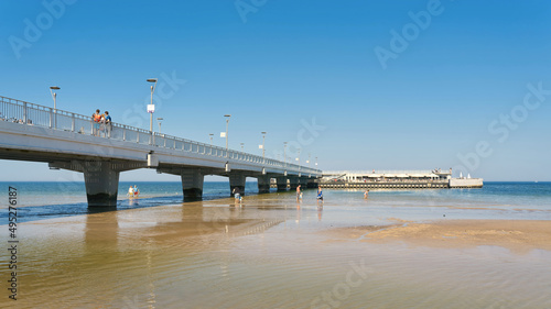Fototapeta Naklejka Na Ścianę i Meble -  Kolobrzeg pier on the Polish coast of the Baltic Sea