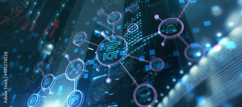 Wallpaper Mural IOT concept. Internet of things. Smart city and communication network. Telecommunication Torontodigital.ca