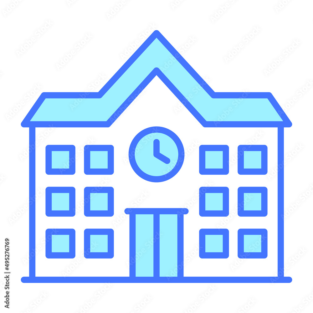 school building vector illustration isolated on white background. Architecture business concept. school building vector illustration isolated on white background. Architecture business concept.