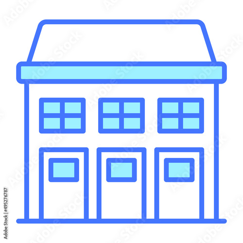 fire station building vector illustration isolated on white background. Architecture business concept.