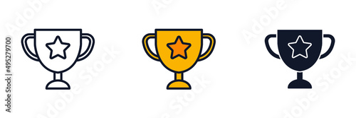 trophy icon symbol template for graphic and web design collection logo vector illustration