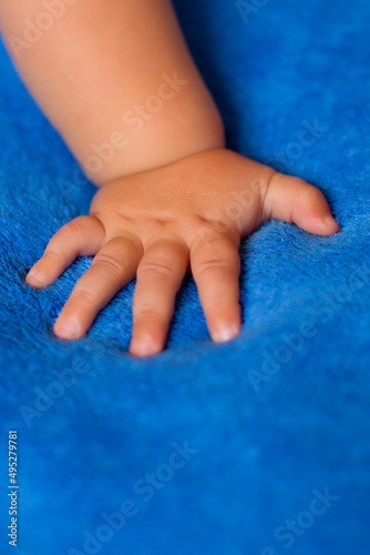 Child's hand on the veil