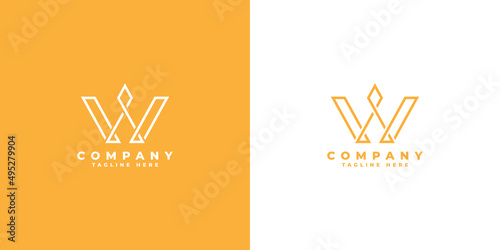 Letter w logo design template vector illustration