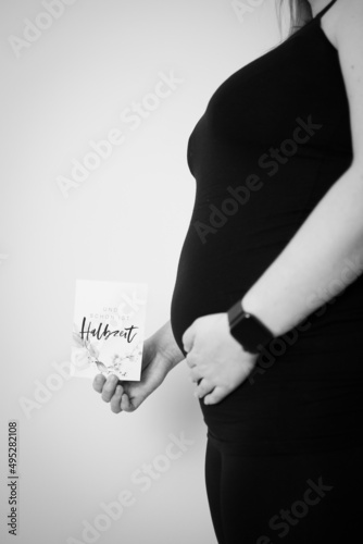 Obraz na plátně Schwangerschaftschronik | Halbzeit