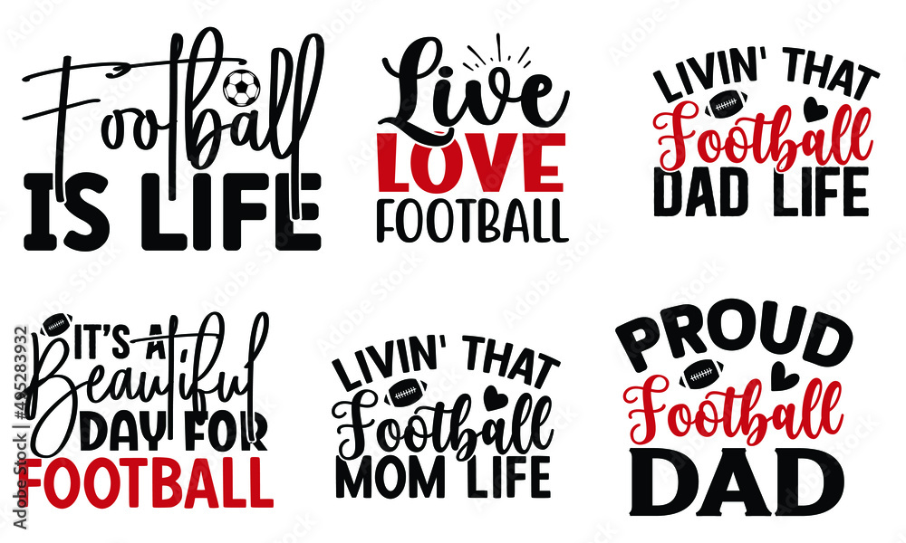 Obraz premium Football SVG T shirt Design Template