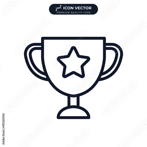 trophy icon symbol template for graphic and web design collection logo vector illustration