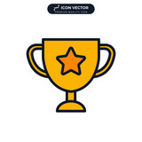 trophy icon symbol template for graphic and web design collection logo vector illustration