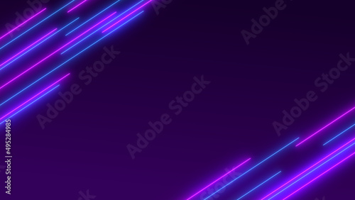 Abstract Retro style of the 80s. Sci-Fi Neon bright on black background. Laser show colorful design for banners advertising technologies.