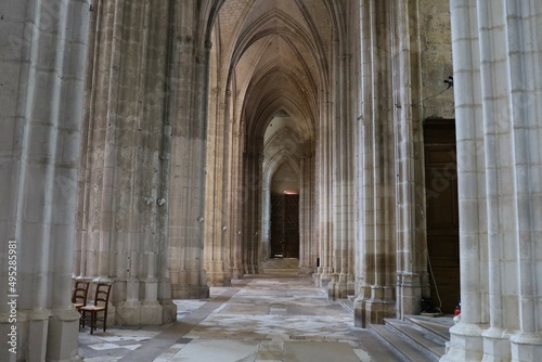 La cathédrale Saint Etienne, style gothique, intérieur de la cathédrale, ville de Auxerre, département de l'Yonne, France