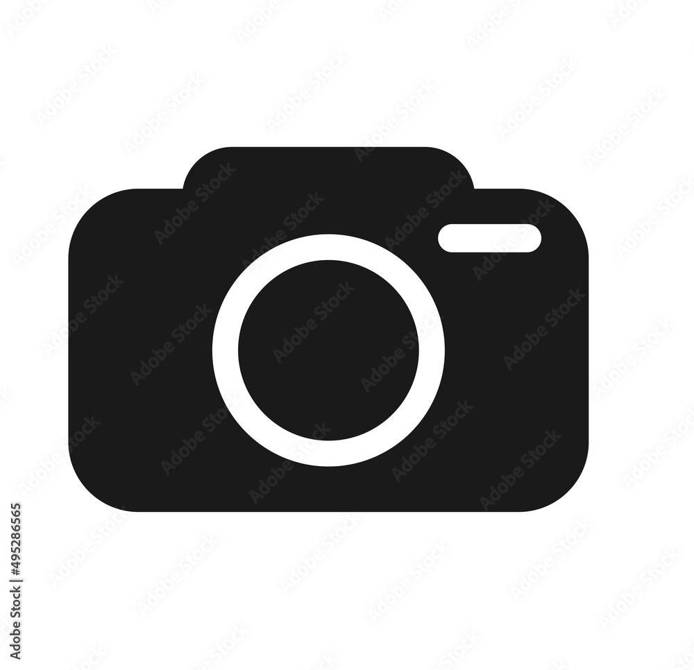 photo camera icon on white background photo camera icon on white background