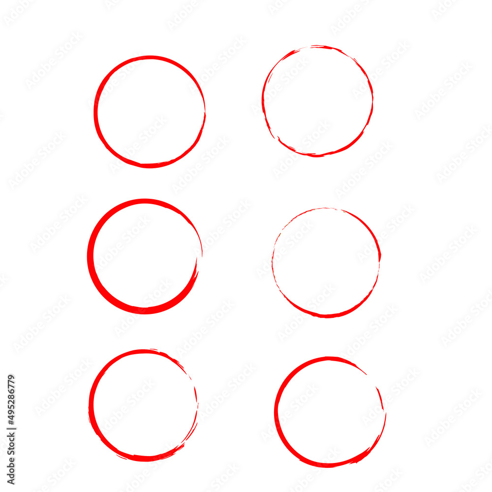 Red thin circle brush vector stock Illustration Red thin circle brush vector stock Illustration