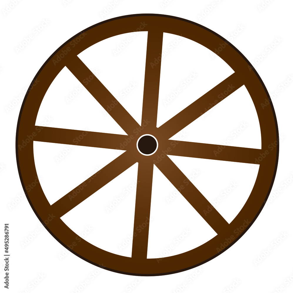 Ancient traditional bullock cart wheel