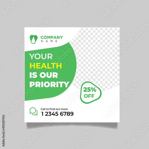 Corporate Social media post template set for Instagram post, banner, Digital marketing agency flyer  vector