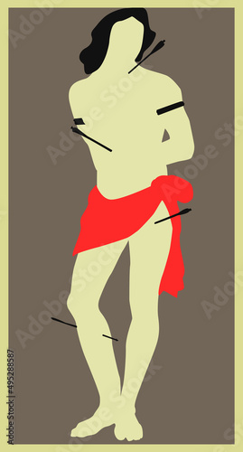Flat Saint Sebastian art.