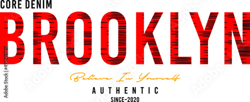 brooklyn design typography vector for print t shirt