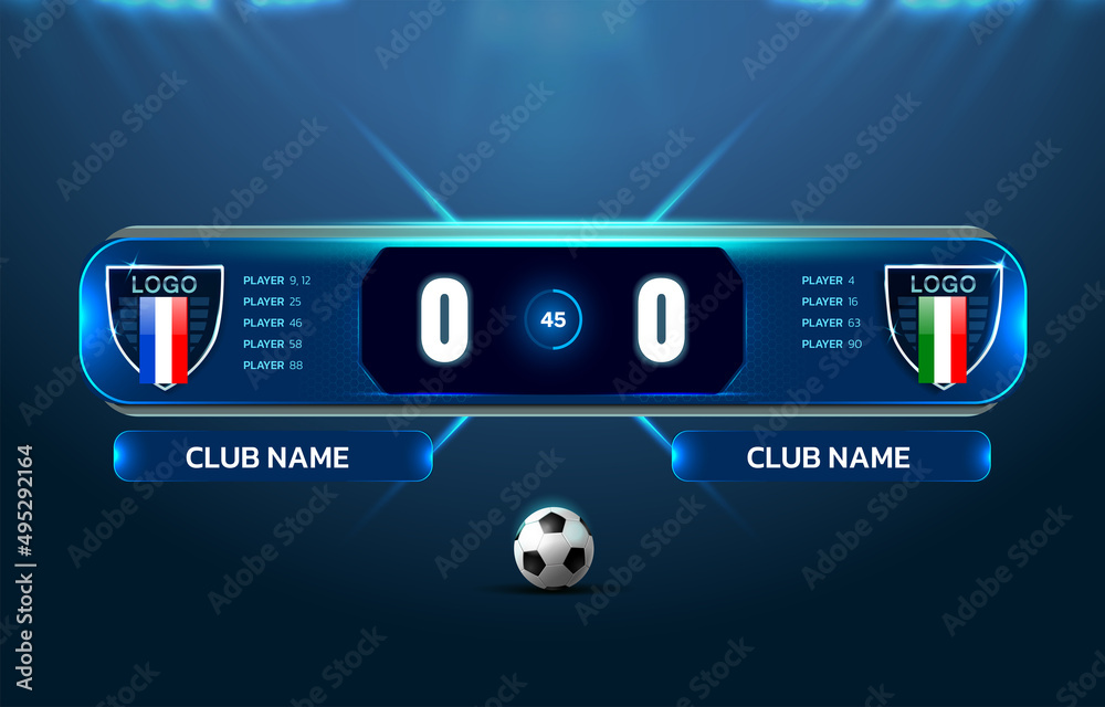 soccer stadium scoreboard