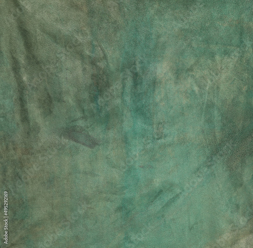 3D Fototapete Badezimmer - Fototapete abstract background texture of old green leather surface