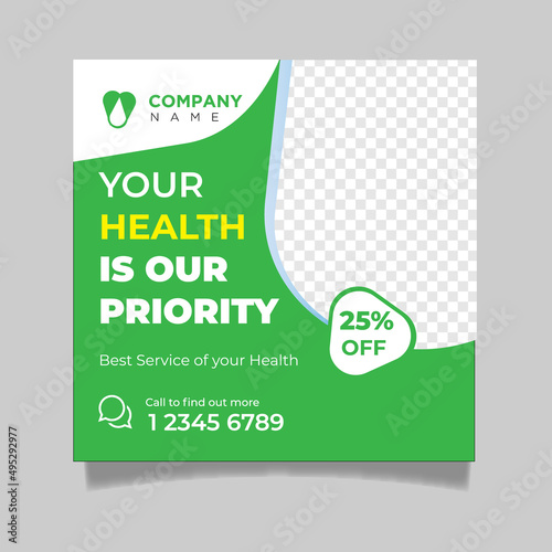 Corporate Social media post template set for Instagram post, banner, Digital marketing agency flyer  vector