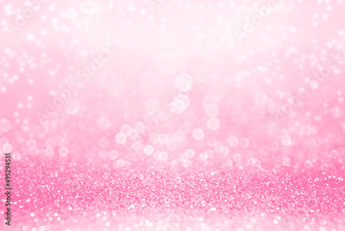 Pink girly birthday princess ballet background or girl Mother’s Day glitter photo