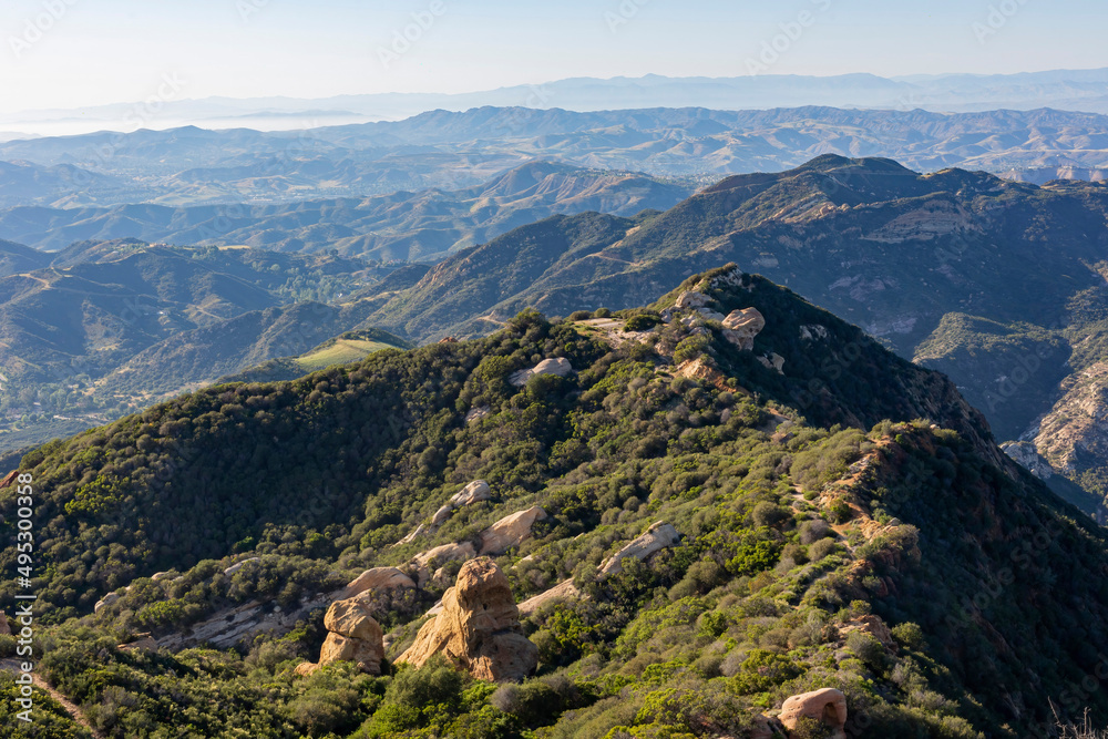 Beautiful landscape on Topanga Lookout trail