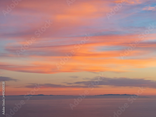 Sunset high angle view of the Santa Monica photo