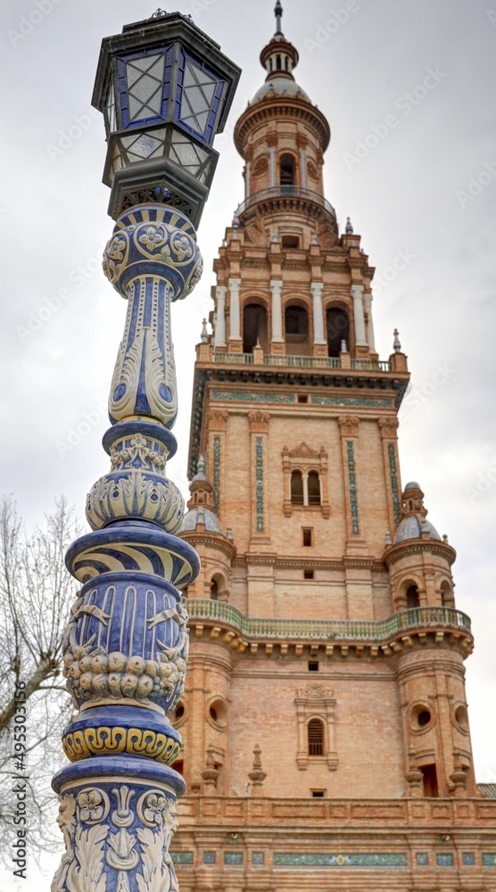 Parc de María Luisa et place d'Espagne à Séville en Andalousie, Espagne