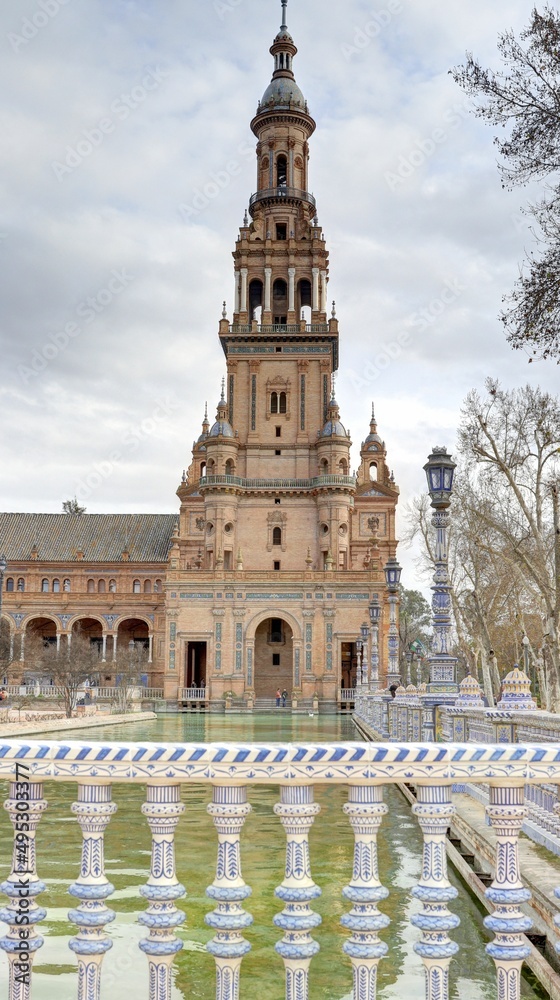 Parc de María Luisa et place d'Espagne à Séville en Andalousie, Espagne