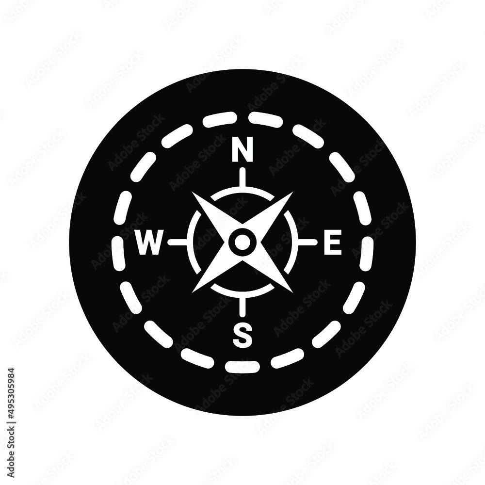 Compass, direction, navigation icon. Black vector sketch. Compass, direction, navigation icon. Black vector sketch.