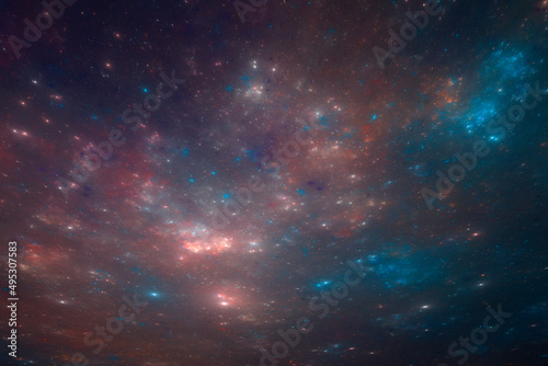 Abstract multicolor fantastic clouds. Colorful fractal background. abstract magic sky. Digital art. fantasy background