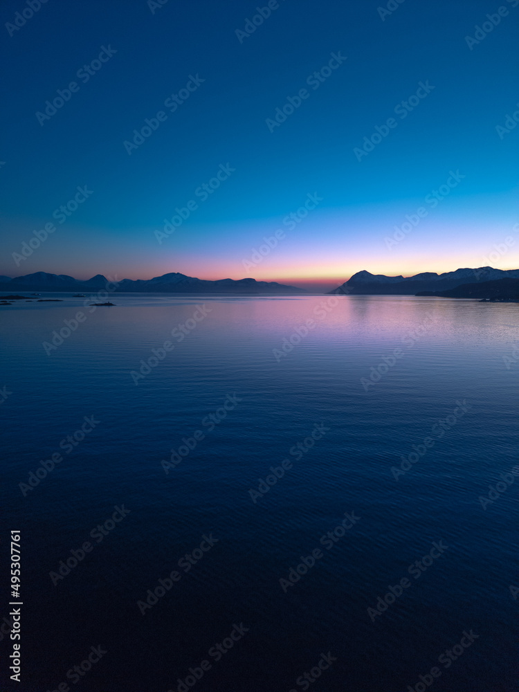Norway  view sunset horizon 