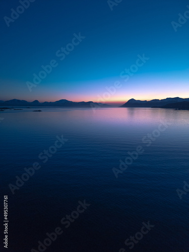Norway view sunset horizon 