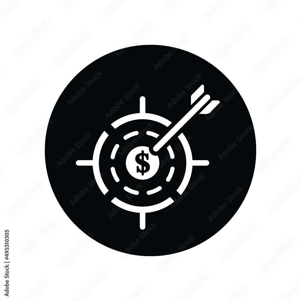 Money, revenue, target icon. Black vector sketch. Money, revenue, target icon. Black vector sketch.