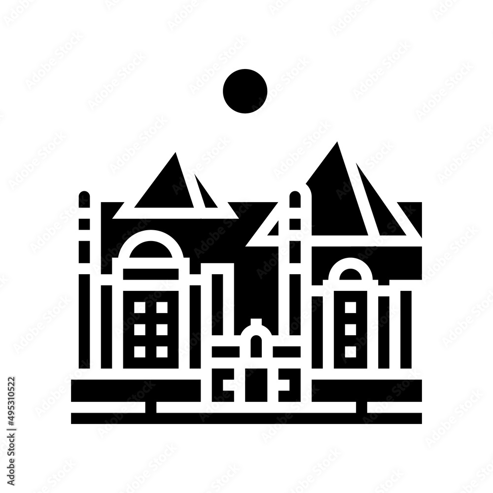 cairo ancient city glyph icon vector. cairo ancient city sign. isolated contour symbol black illustration