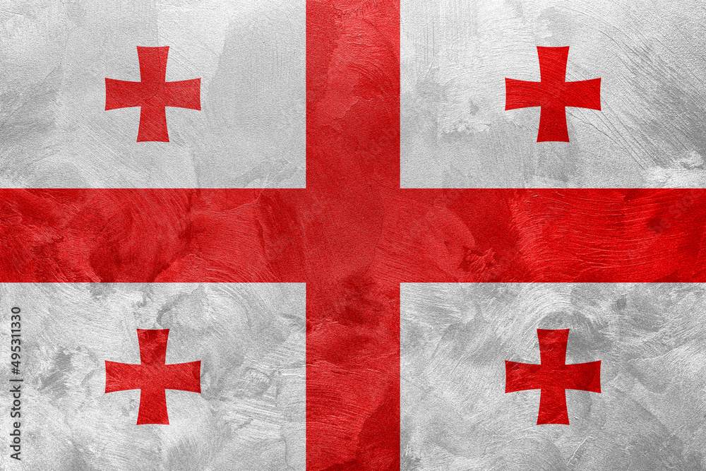 Textured photo of the flag of Georgia. Textured photo of the flag of Georgia.