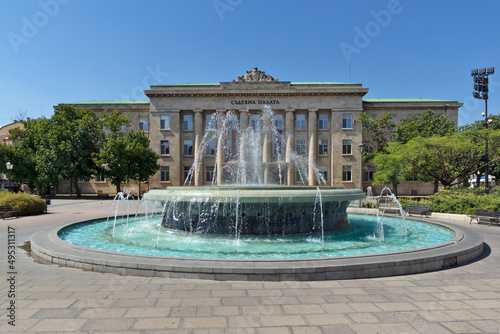 Freedom Square at the center of city of Ruse, Bulgaria