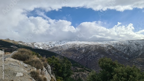 Montaña Nieve Sierra Nevada Granada Andalucía España