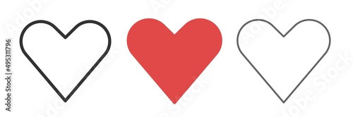 Heart icon set. Live stream video, chat. Social nets red heart web buttons isolated on white background. Valentines Day. Free Download Heart icon set. Live stream video, chat. Social nets red heart web buttons isolated on white background. Valentines Day. - GFXLoad