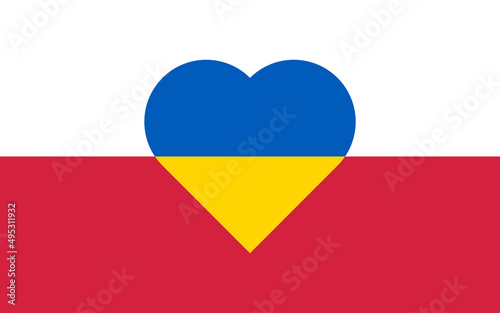 Ukrainian Heart on Polish Flag Free Download Ukrainian Heart on Polish Flag - GFXLoad