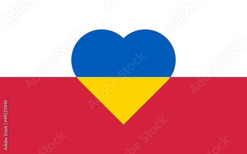 Ukrainian Heart on Polish Flag Free Download Ukrainian Heart on Polish Flag - GFXLoad