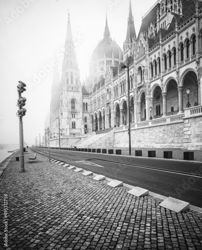 Black and white photo of th...