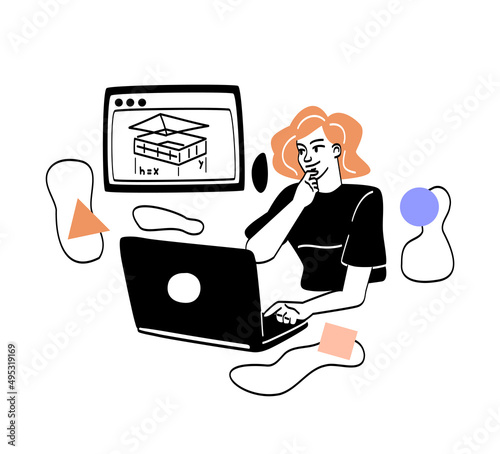 Creative worker abstract concept