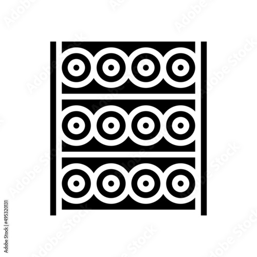 wine rack glyph icon vector. wine rack sign. isolated contour symbol black illustration
