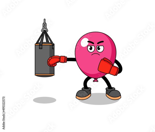 Illustration of balloon boxer