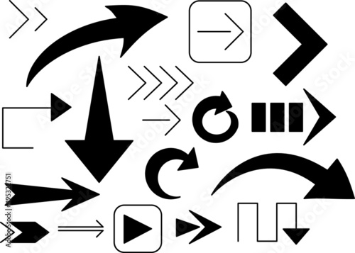 Different arrows line stroke direction with different styles