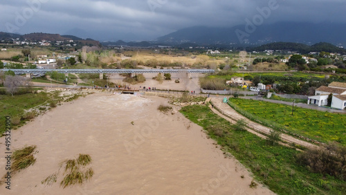 ALTEA, SPAIN, FLOOD IN RIVER ALGAR - 27 MARCH 2022