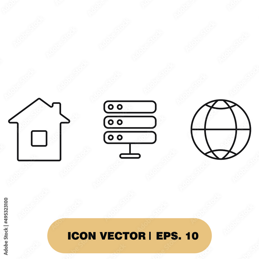 Fototapeta premium UI and Internet icons set . UI and Internet pack symbol vector elements for infographic web