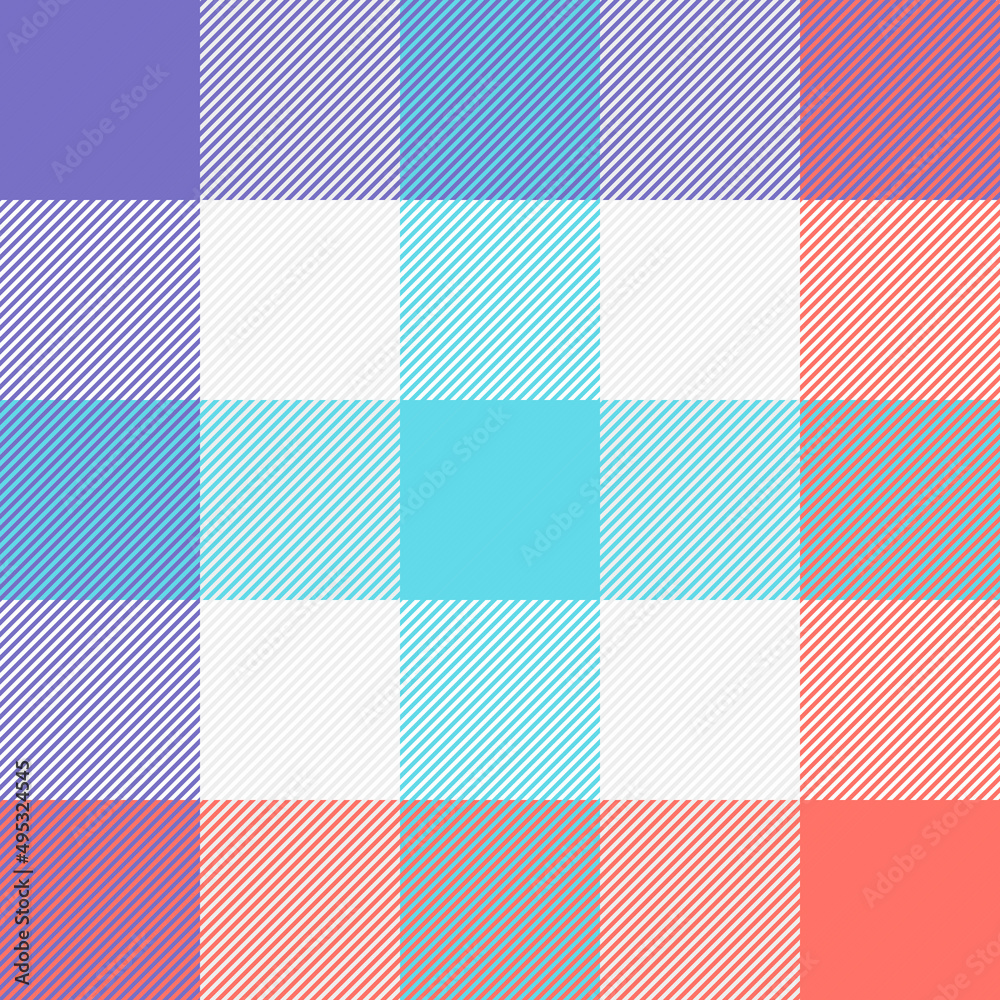 Easter Tartan plaid. Scottish pattern in colorful cage. Scottish cage. Traditional Scottish checkered background. Seamless fabric texture. Vector illustration
