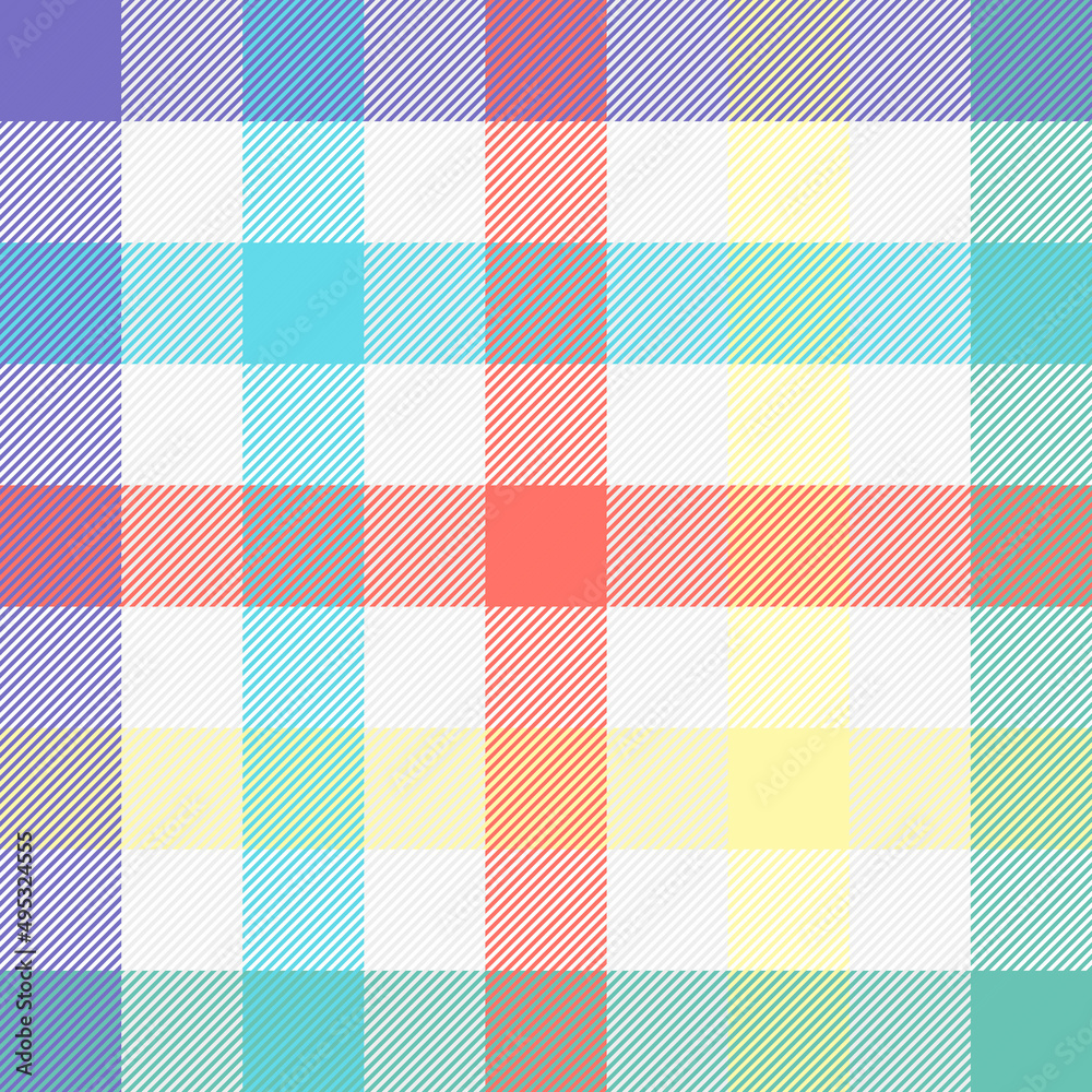 Easter Tartan plaid. Scottish pattern in colorful cage. Scottish cage. Traditional Scottish checkered background. Seamless fabric texture. Vector illustration Easter Tartan plaid. Scottish pattern in colorful cage. Scottish cage. Traditional Scottish checkered background. Seamless fabric texture. Vector illustration